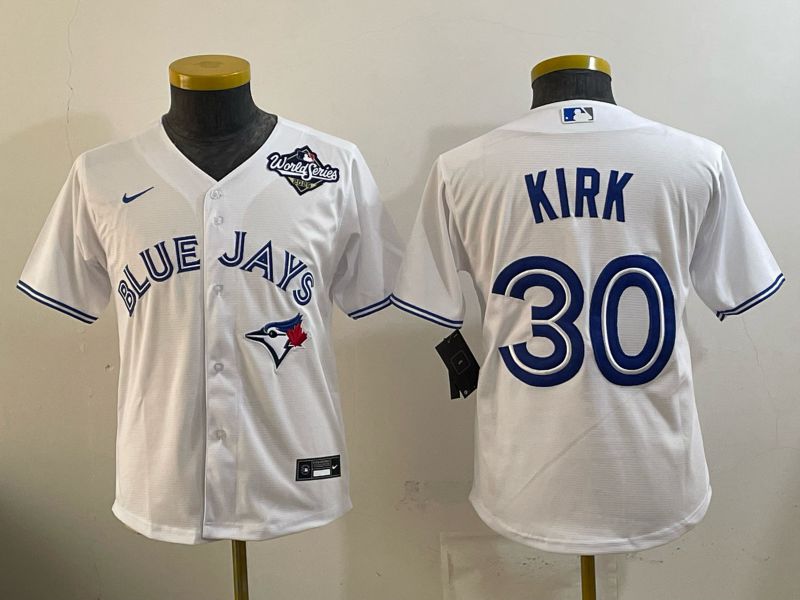 Youth 2025 Nike Toronto Blue Jays #30 Kirk White Game MLB Jersey 03->youth mlb jersey->Youth Jersey